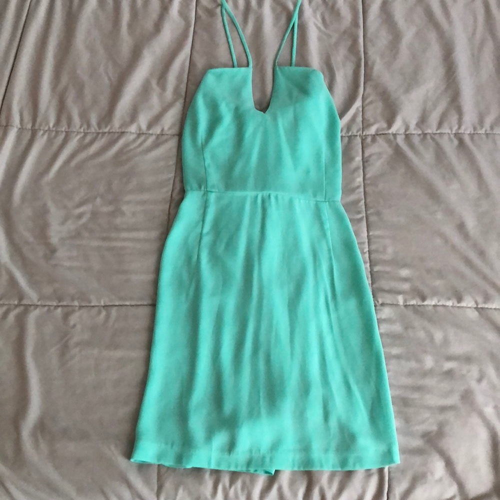 Teal green dress